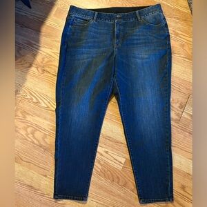 Lane Bryant Venezia Jeans Straight Leg Stretch Denim Comfort Stretch Band Waist
